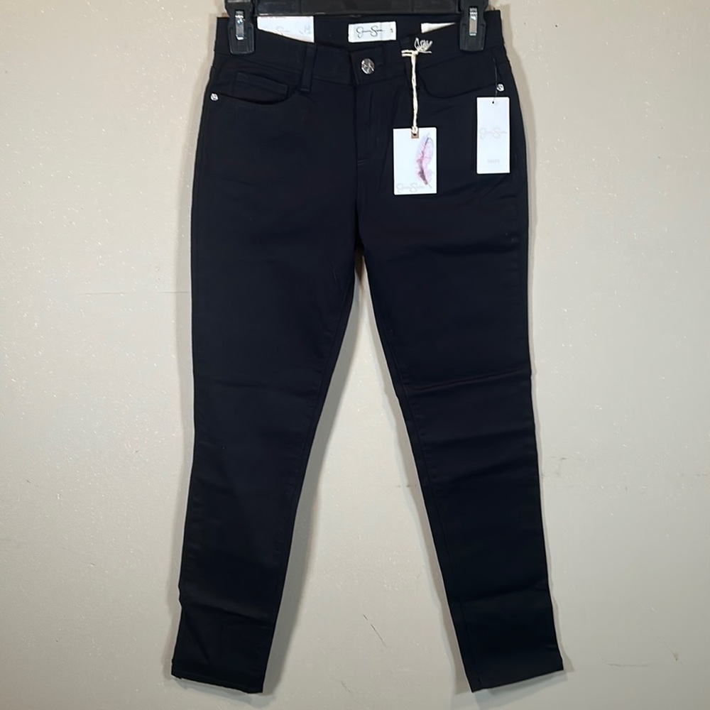 NWT Jessica Simpson Black Jeans Girls Size 14 Kiss Me Super Skinny